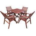 Meranti Outdoor / Garden Furniture Set - Table Set + 4 chair